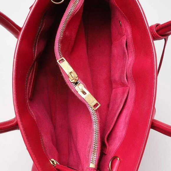Yves Saint Laurent Pink Leather Small Sac de Jour Tote Bag - Picture 10 of 12